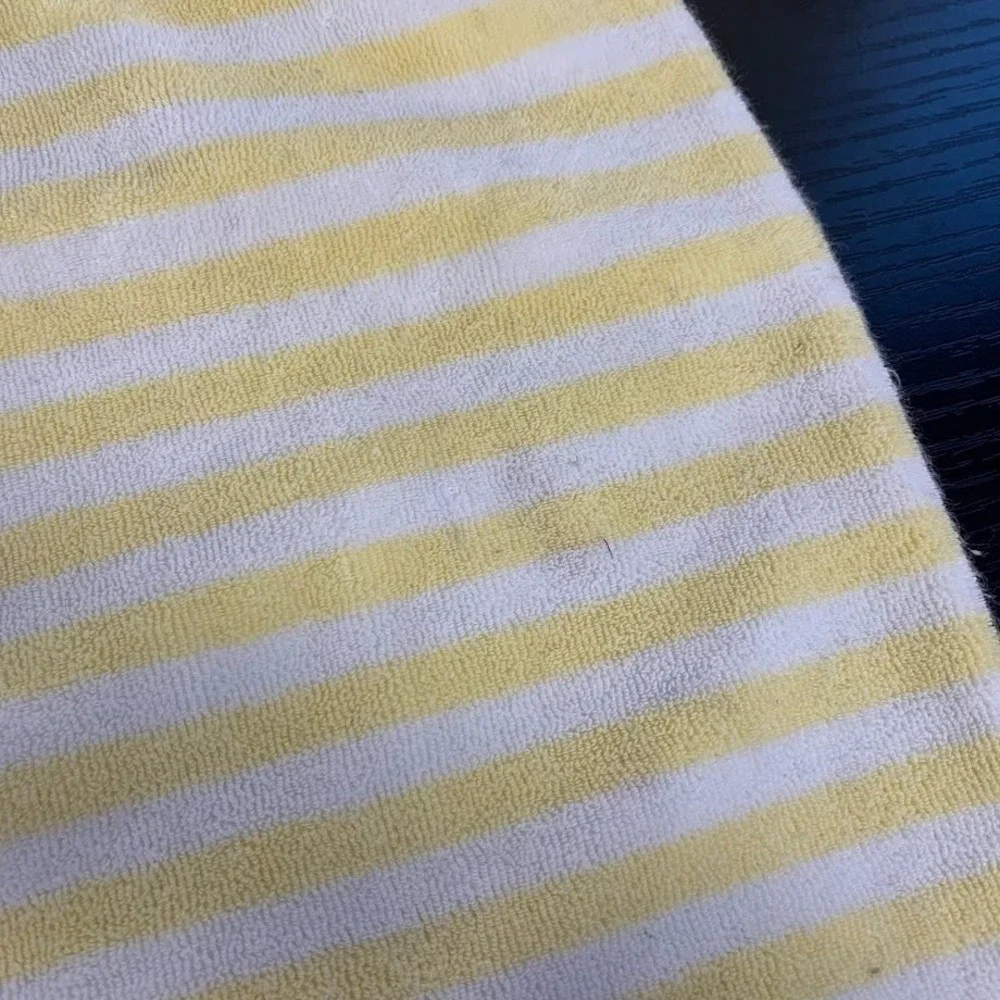 Vintage Gymboree White/Yellow Striped Terrycloth Tank‎ Top Beach Girl Kid's 4